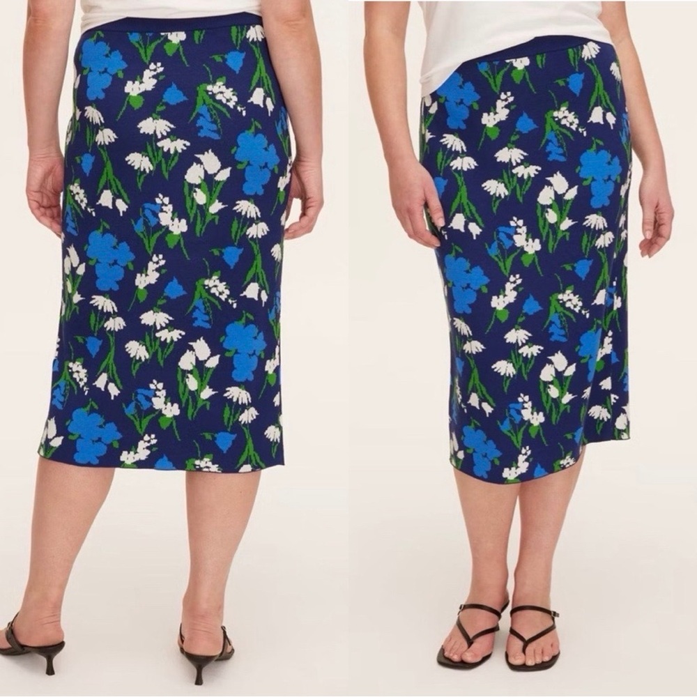 NWT KATE SPADE x TARGET Mixed Floral Sweater Midi Skirt Sz XXL - Picture 2 of 8